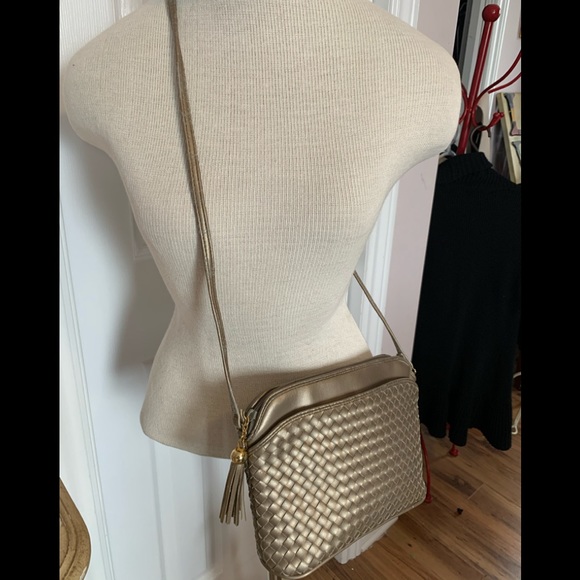 4 FOR $10 Gold tone vegan crossbody